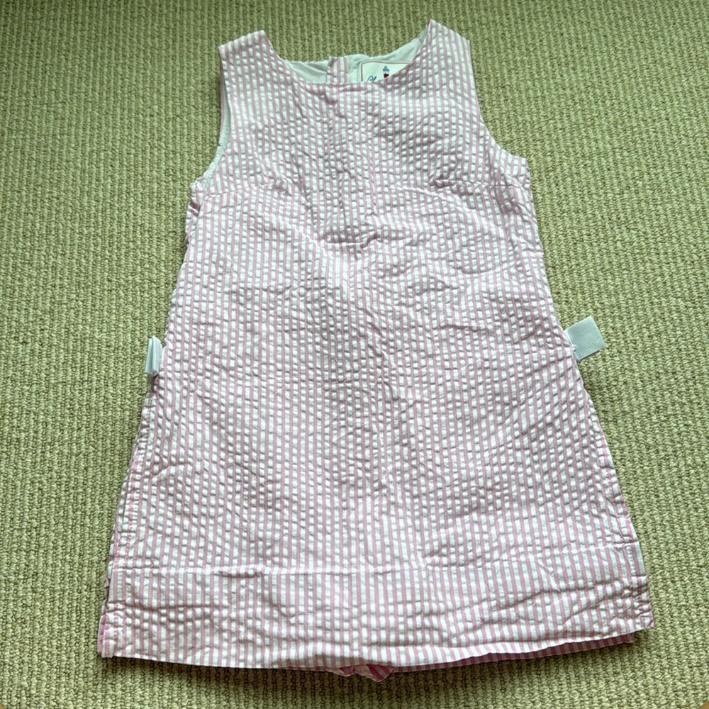 Classic Prep seersucker Romper Dress, size 5, EUC
